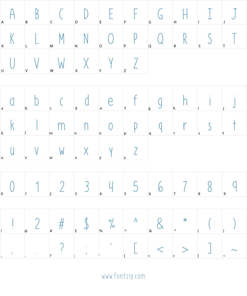Azurite Font Character